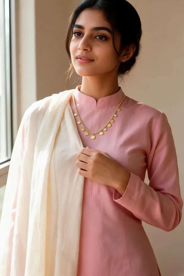 Gold_Stainless_Steel_Layered_Coin_Necklace_For_Women