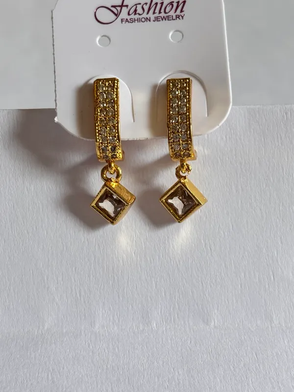 Gold_Brass_Stone_Studded_Geometric_Drop_Earrings_For_Women_-_Pack_of_2