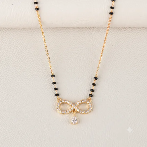 Gold_&_Black_Brass_Gold-Plated_Black_Bead_Mangalsutra_For_Women