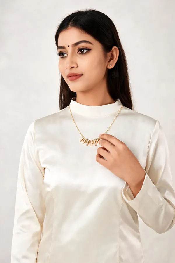 Gold_Stainless_Steel_Statement_Pendant_Necklace_For_Women