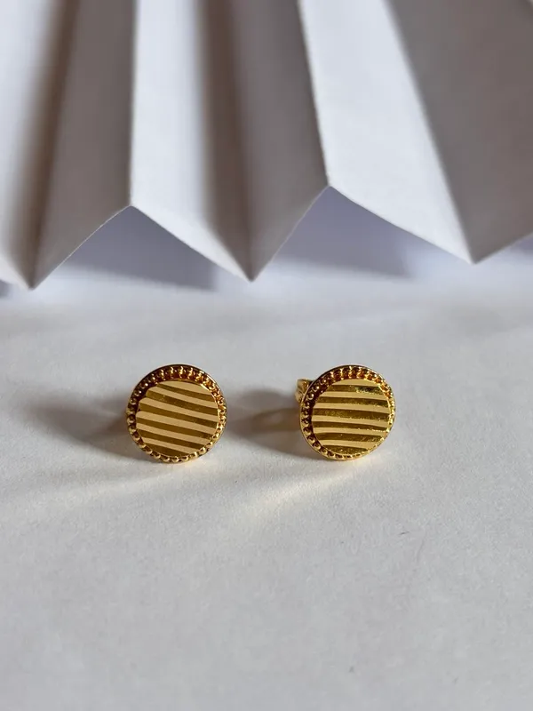 Gold_Brass_Striped_Round_Stud_Earrings_For_Women_-_Pack_of_3