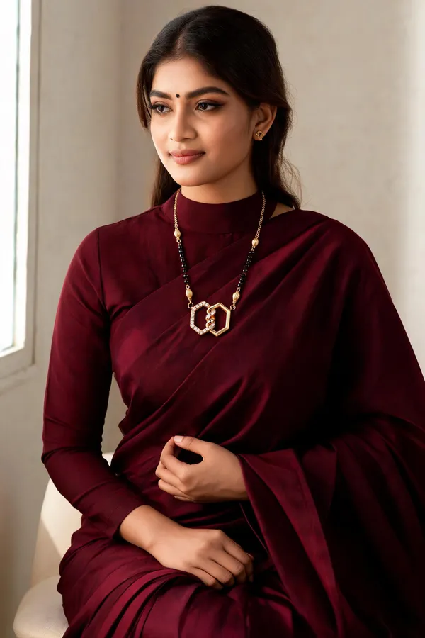 Gold_&_Black_Brass_Geometric_Pendant_Black_Bead_Mangalsutra_For_Women