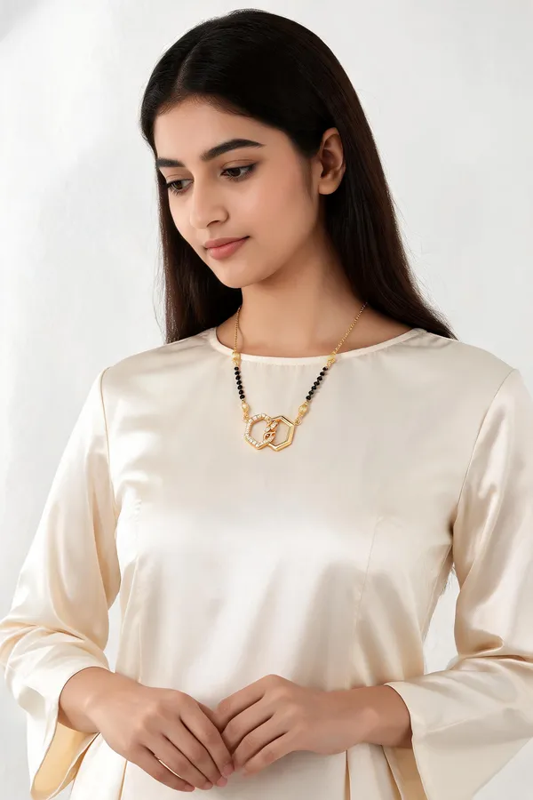 Gold_&_Black_Brass_Geometric_Pendant_Black_Bead_Mangalsutra_For_Women