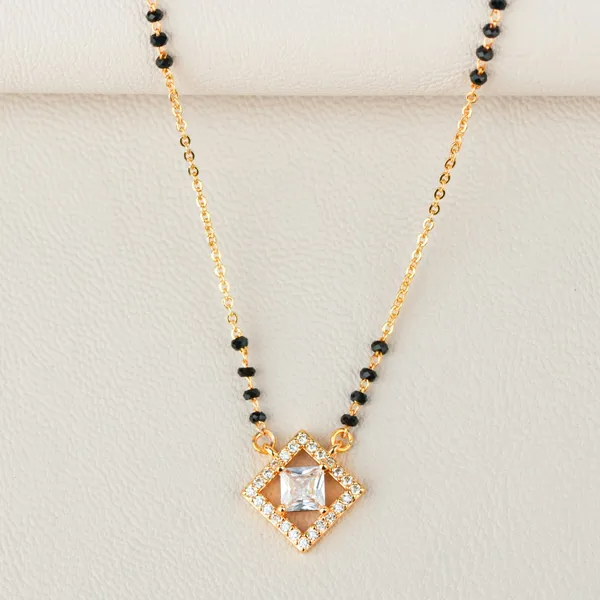 Gold_&_Black_Brass_Gold-Plated_Black_Bead_Mangalsutra_For_Women