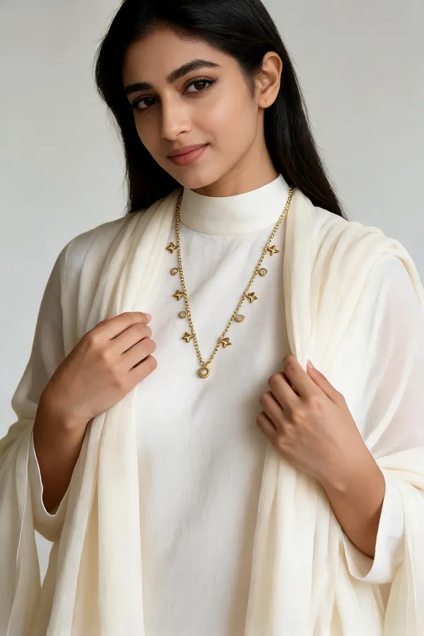 Gold_Stainless_Steel_Layered_Necklace_For_Women