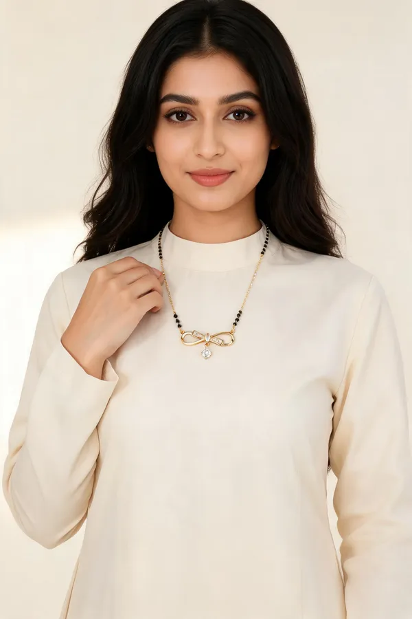 Gold_&_Black_Brass_Infinity_Pendant_Black_Bead_Mangalsutra_For_Women