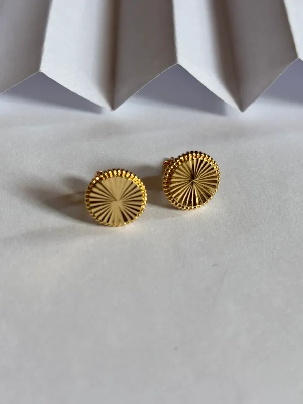 Gold_Brass_Sunburst_Stud_Earrings_For_Women_-_Pack_of_3