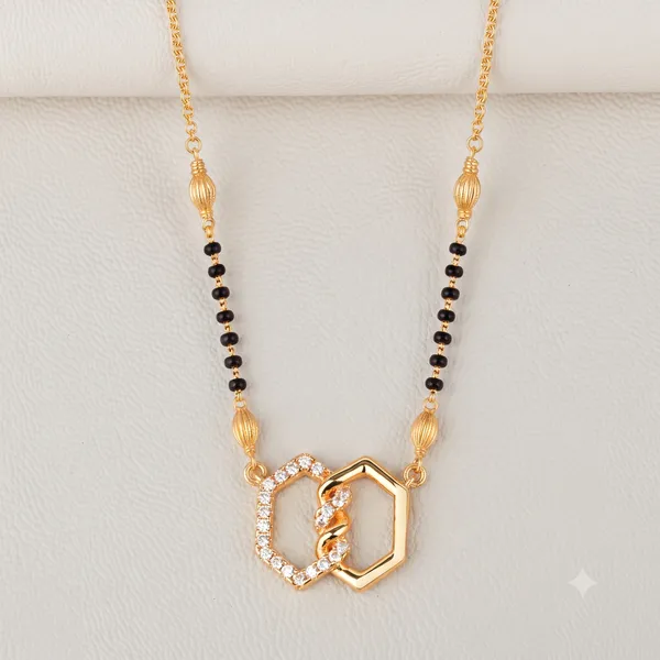 Gold_&_Black_Brass_Geometric_Pendant_Black_Bead_Mangalsutra_For_Women