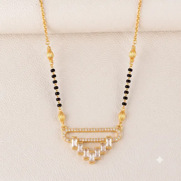 Gold_&_Black_Brass_Gold-Plated_Black_Bead_Mangalsutra_For_Women
