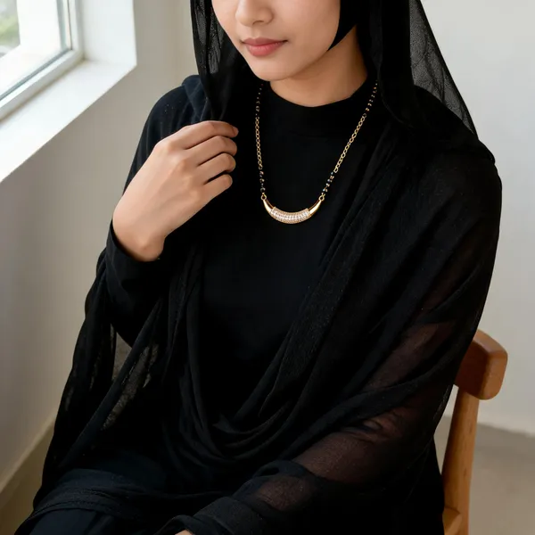 Gold_&_Black_Brass_Crystal_Pendant_Black_Bead_Mangalsutra_For_Women