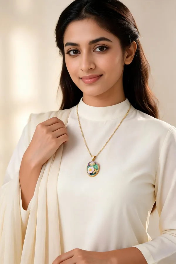 Gold_Brass_Floral_Pendant_Necklace_For_Women