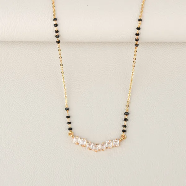 Gold_&_Black_Brass_Gold-Plated_Black_Bead_Mangalsutra_For_Women