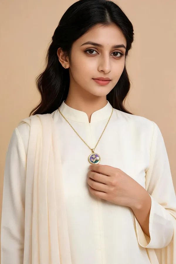 Gold_Brass_Floral_Pendant_Necklace_For_Women