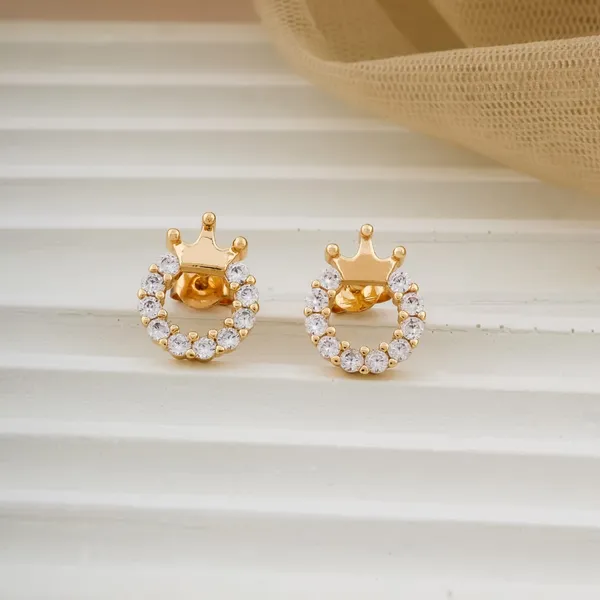 Gold_Brass_Cz_Crown_Halo_Stud_Earrings_For_Women_-_Pack_of_3
