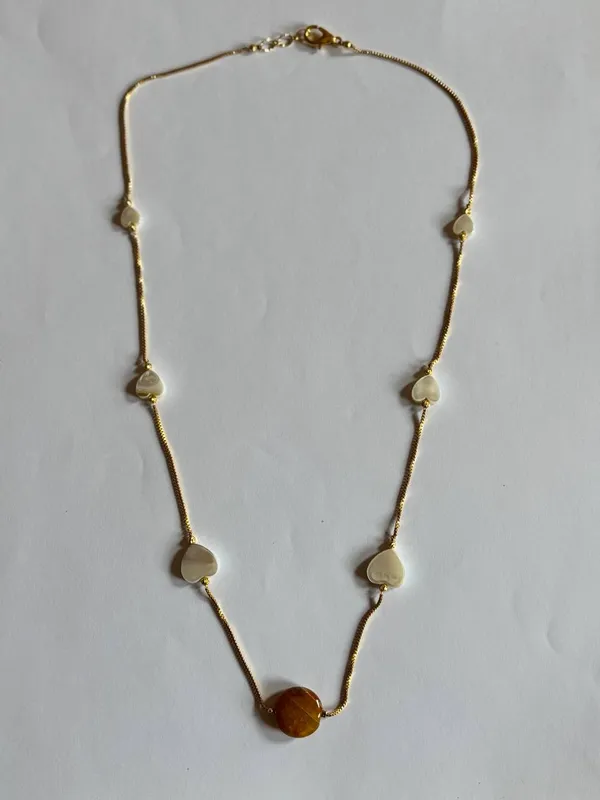 Gold_Brass_Gold-Plated_Heart_Charm_Necklace_For_Women
