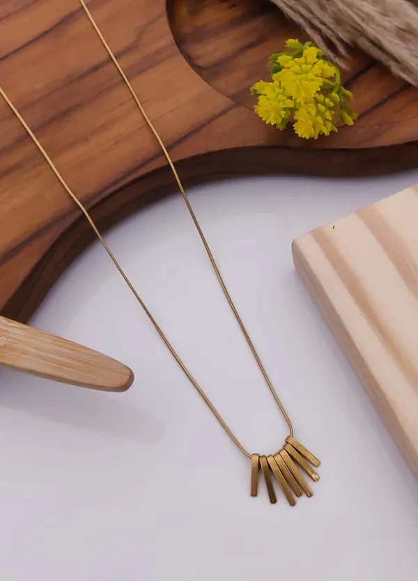 Gold_Brass_Multi_Bar_Fringe_Pendant_Necklace_For_Women