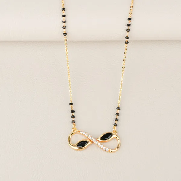 Gold_Black_Bead_Gold-Plated_Infinity_Pendant_Necklace_For_Women