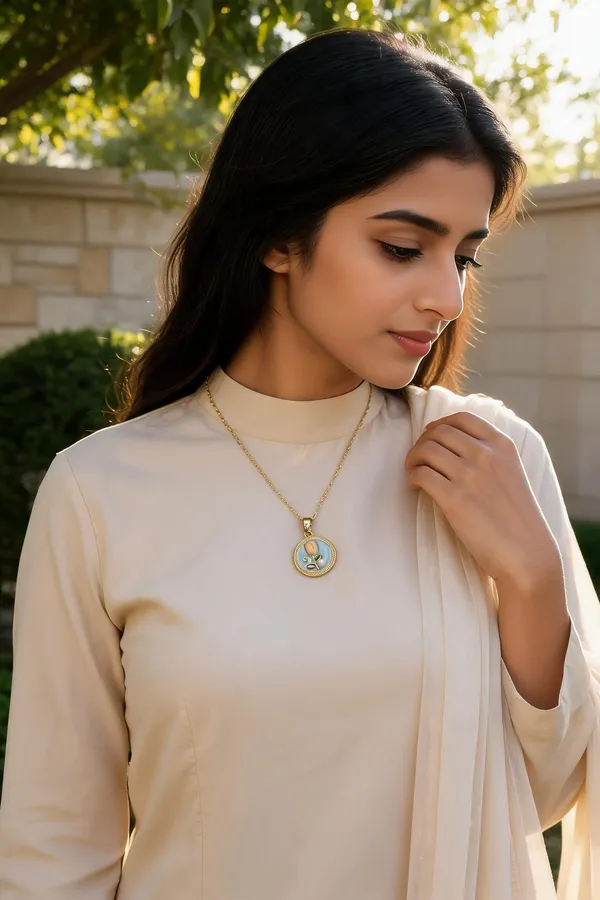 Gold_Brass_Floral_Pendant_Necklace_For_Women