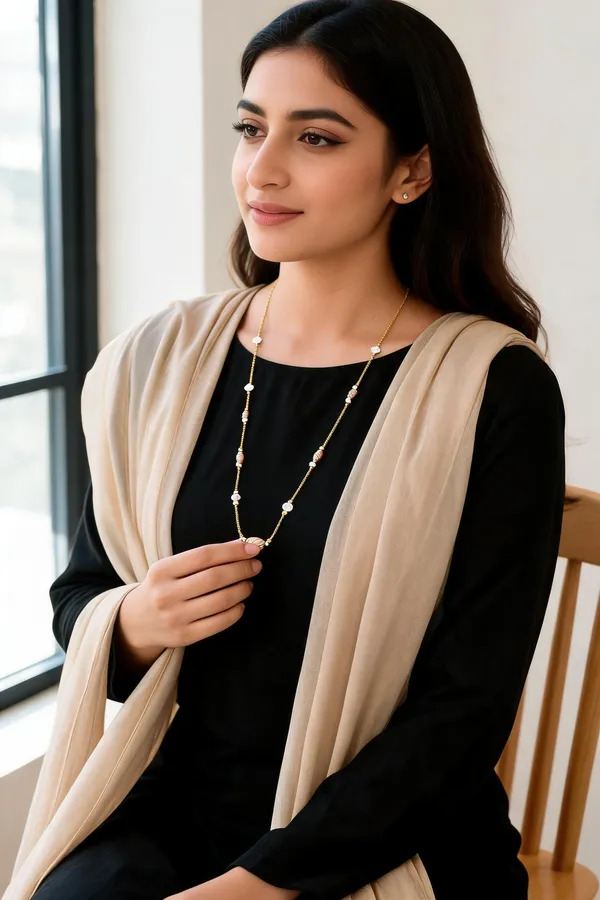 Gold_Alloy_Gold-Plated_Long_Chain_Necklace_For_Women
