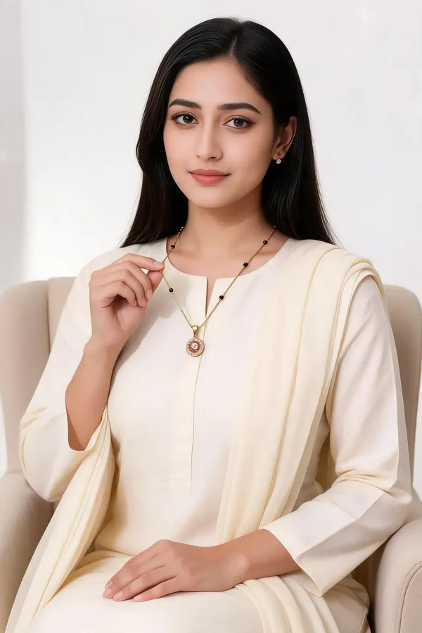 Gold_&_Black_Brass_Gold-Plated_Black_Bead_Mangalsutra_For_Women