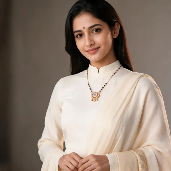 Gold_&_Black_Brass_Gold-Plated_Black_Bead_Mangalsutra_For_Women