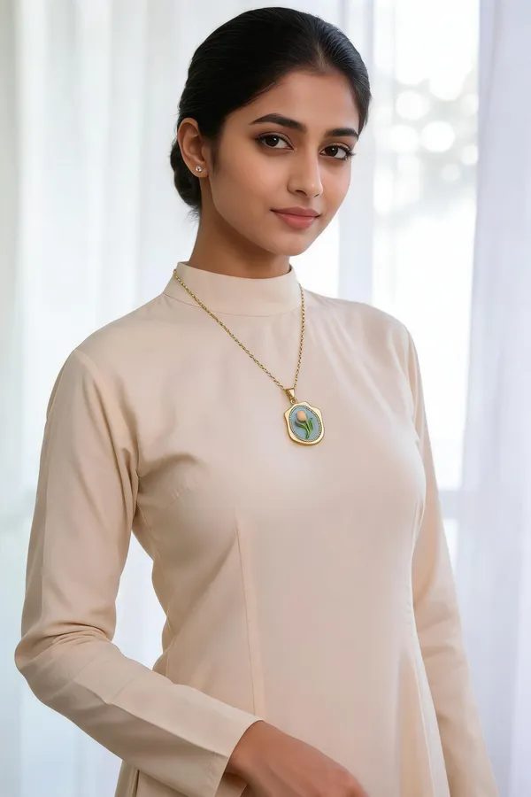 Gold_Brass_Floral_Pendant_Necklace_For_Women