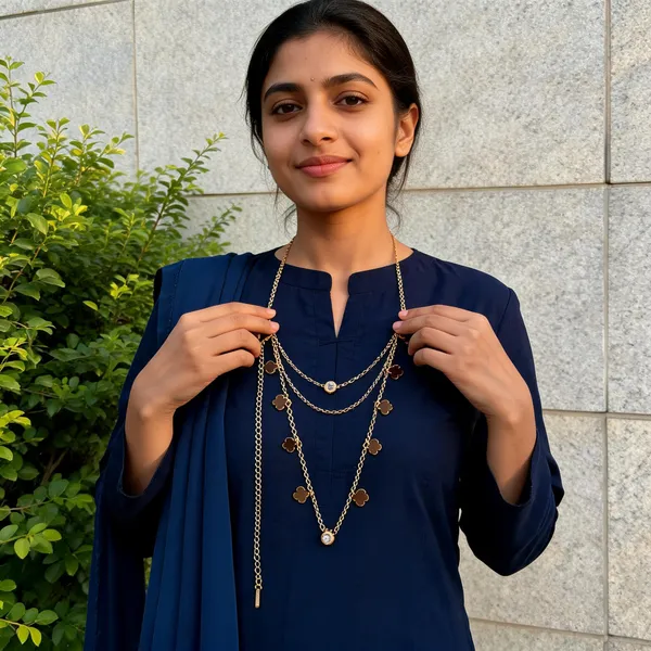 Gold_Stainless_Steel_Necklace_Set_For_Women