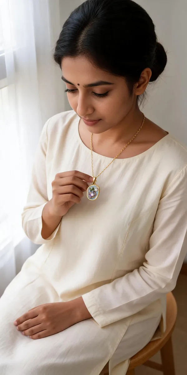 Gold_Brass_Floral_Pendant_Necklace_For_Women
