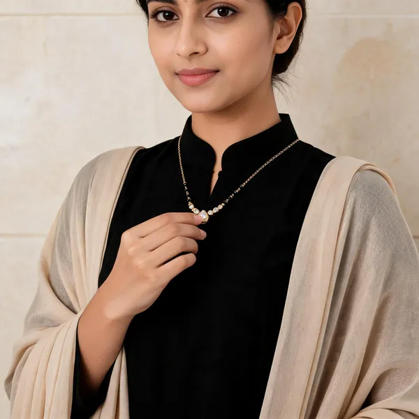 Gold_&_Black_Brass_Black_Bead_Mangalsutra_Necklace_For_Women