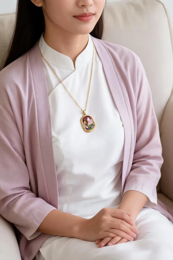 Gold_Brass_Floral_Pendant_Necklace_For_Women
