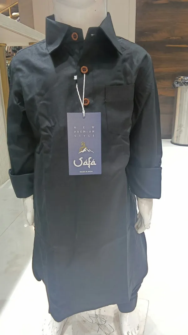 Black_Plain_Pathani_for_Boys(16_YRS)