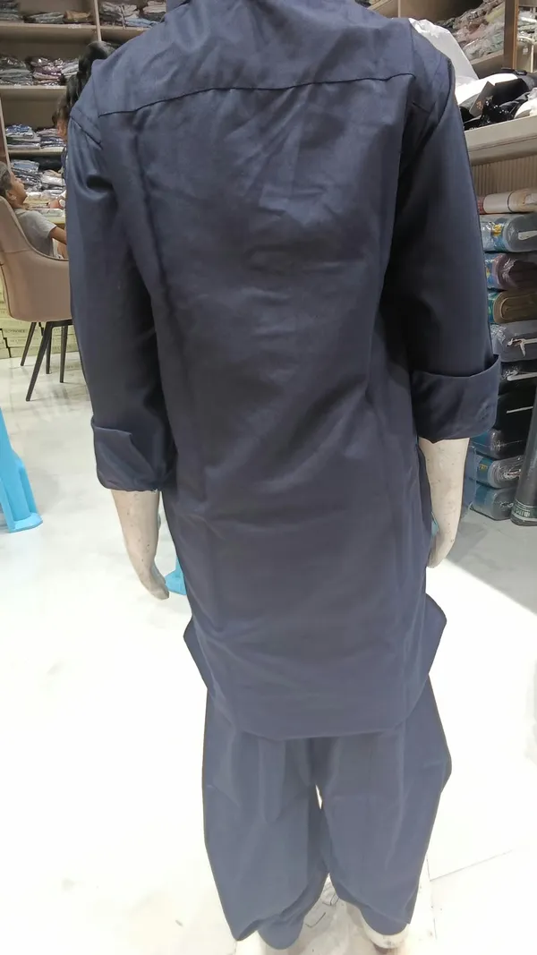 Navy_Blue_Embroidered_Pathani_for_Boys(16_YRS)
