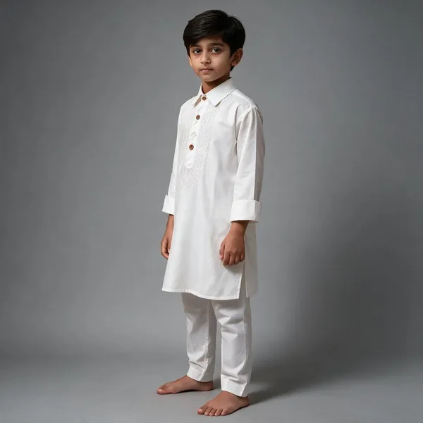 White_Cotton_Spun_Embroidered_Pathani_For_Boys