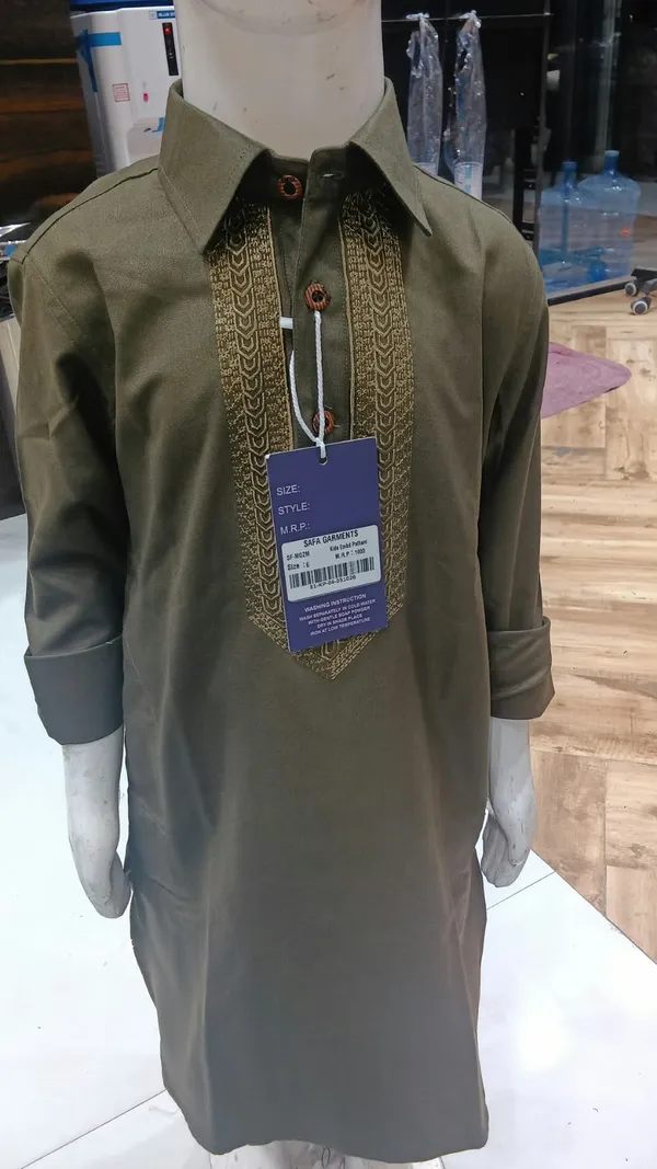 Olive_Green_Embroidered_Pathani_for_Boys(16_YRS)