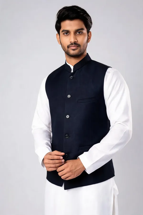 Black_Cotton_Spun_Nehru_Style_Waistcoat_For_Men