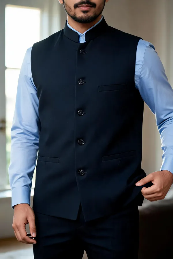 Black_Cotton_Spun_Nehru_Style_Waistcoat_For_Men