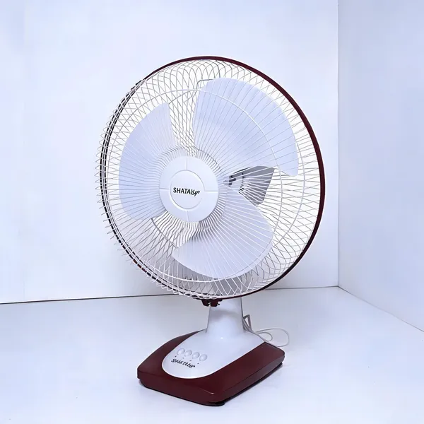 Shatak_High_Speed_Table_Fan_16"_With_12_Months_Warranty_Ultra_High_Speed_400_Mm_Table_Fan_(White,_Maroon_|_Pack_Of_1)