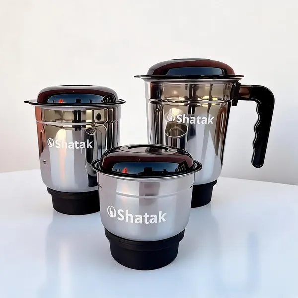 Shatak_Stainless_Steel_Chutney(0.4_L),Mixer(1.2_L),Grinder(0.8_L)_Set_Of_3_Jar_With_Lid_Mixer_Juicer_Jar_(2400_Ml)