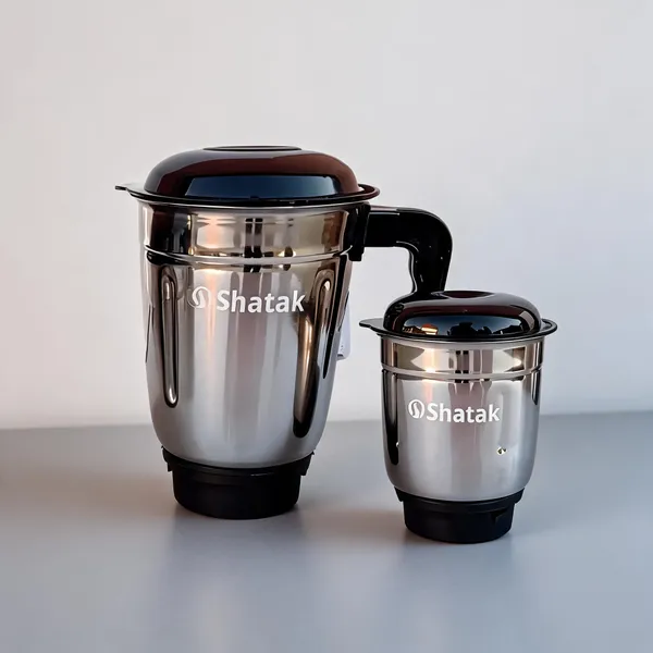 Shatak_Stainless_Steel_Mixer(1.2_L),Grinder(0.8_L)_Set_Of_2_Jar_With_Lid_Mixer_Juicer_Jar_(2000_Ml)