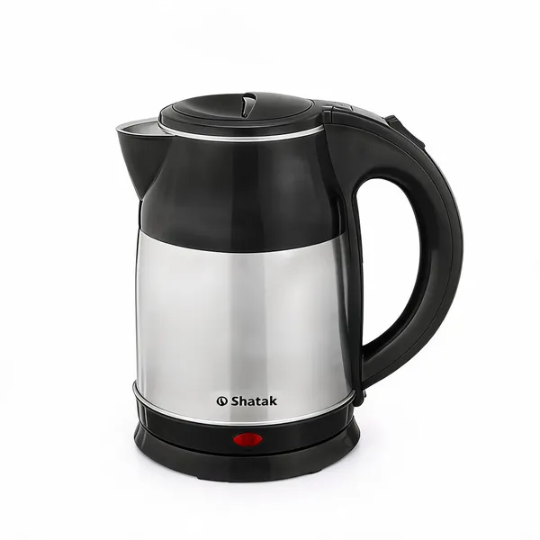 Shatak_Sek-_1.8_Ltr._Elegent_With_Auto-Shut_Off_|Stainless_Steel_Body_|Swivel-Base|_Electric_Kettle_(1.8_L,_Silver_And_Black)