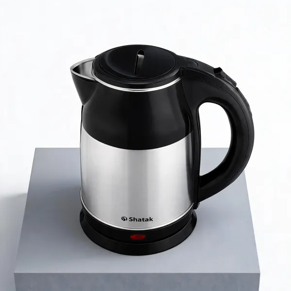Shatak_Sek-_1.8_Ltr._Elegent_With_Auto-Shut_Off_|Stainless_Steel_Body_|Swivel-Base|_Electric_Kettle_(1.8_L,_Silver_And_Black)