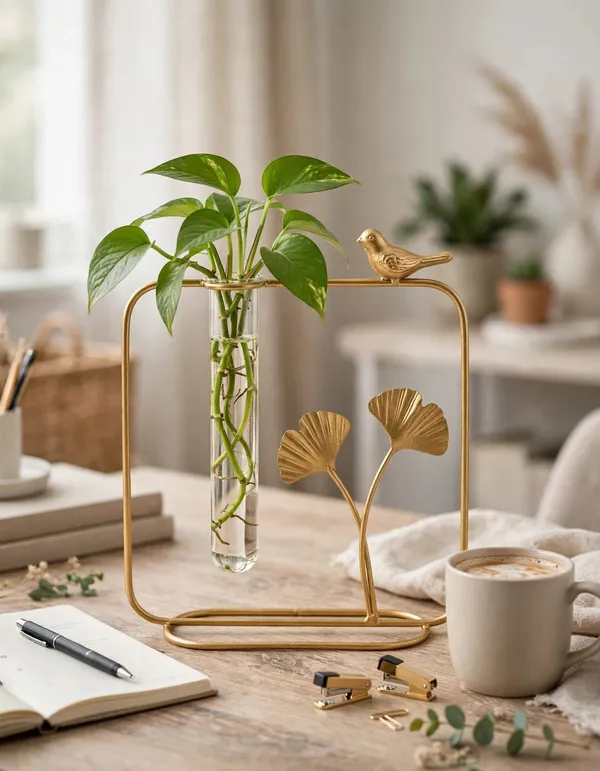 Iron_Modern_Ginkgo_Leaf_Table_Vase