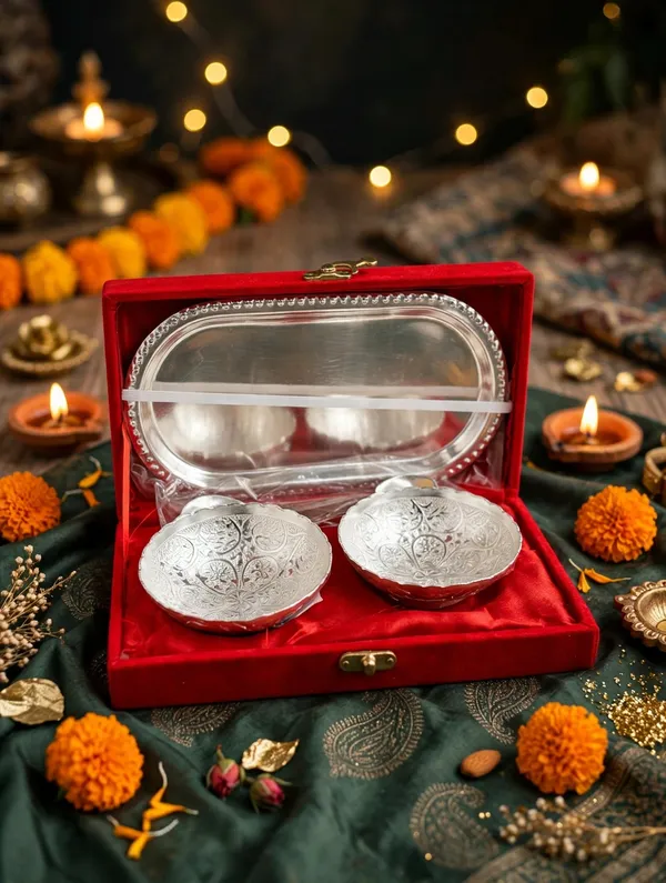 Silver_Finish_Floral_Engraved_Serving_Tray_Set