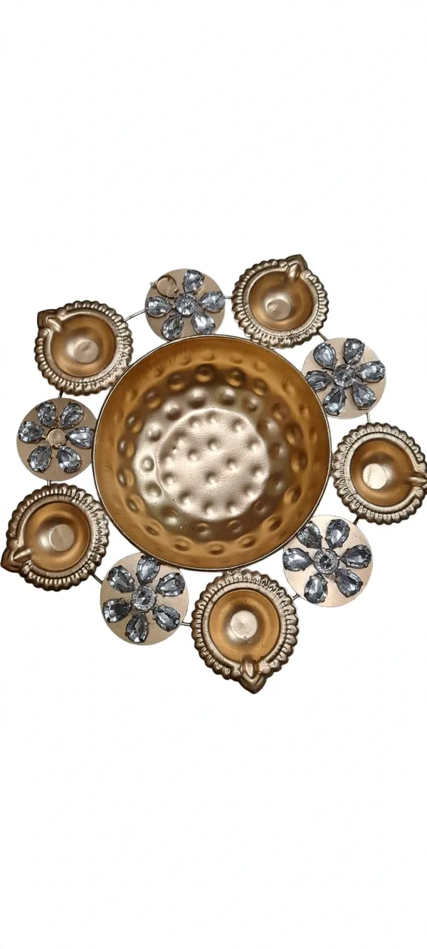 Metal_Festive_Golden_Urli_Diya_Set