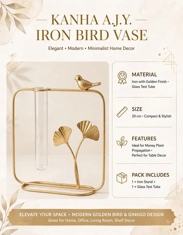 Iron_Modern_Ginkgo_Leaf_Table_Vase