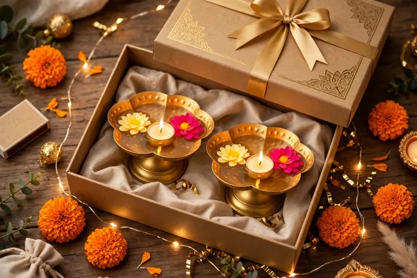 Gold_Finish_Floral_Urli_Candle_Holder_Set