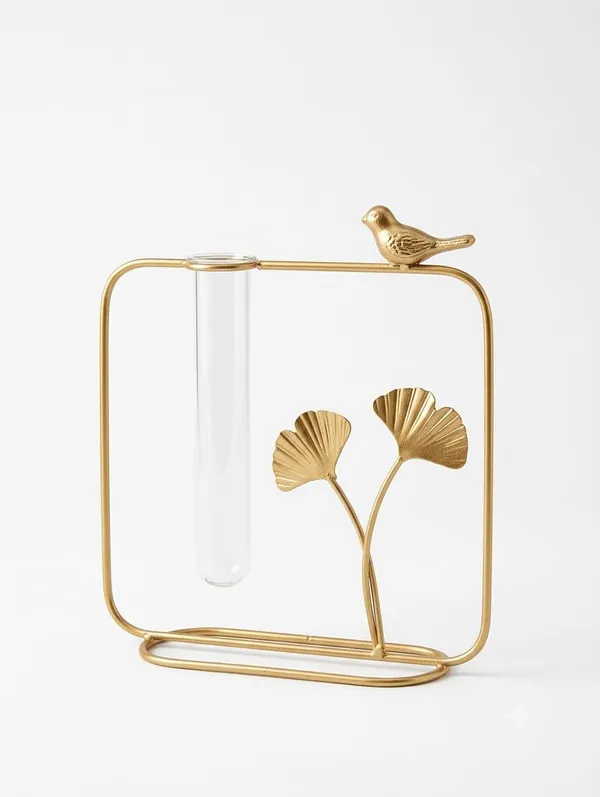 Iron_Modern_Ginkgo_Leaf_Table_Vase