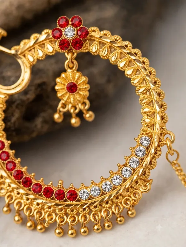 Gold_Toned_Red_Stone_Bridal_Nath_Nose_Ring