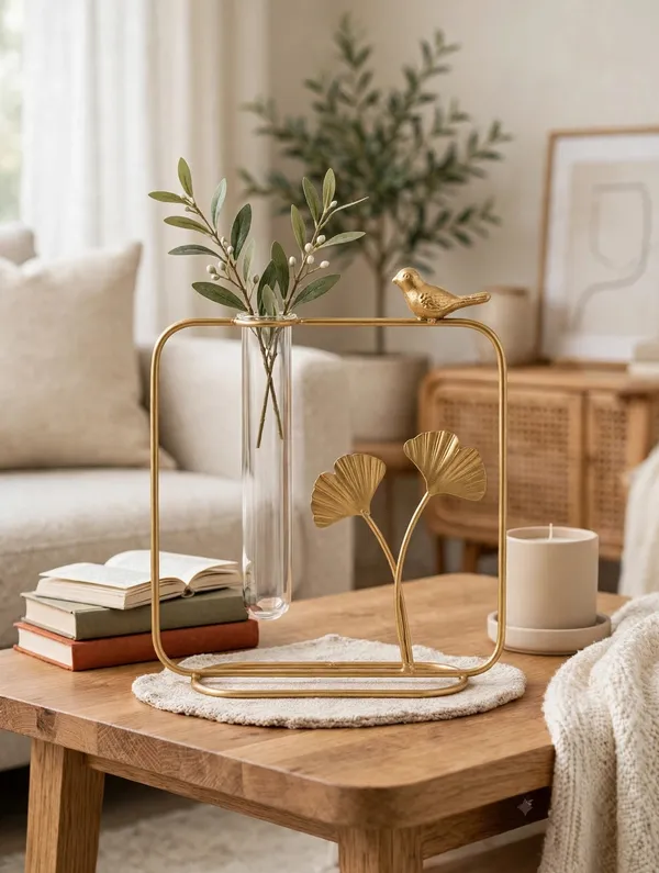Iron_Modern_Ginkgo_Leaf_Table_Vase