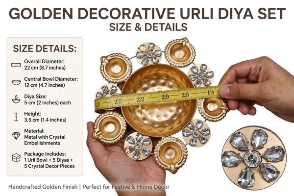 Metal_Festive_Golden_Urli_Diya_Set